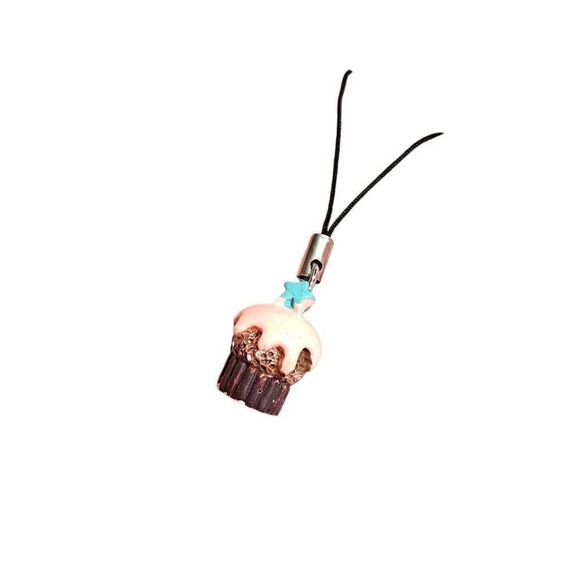 Chocolate Star Mini Cupcake Phone Charm - Picture 1 of 2